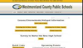 
							         Westmoreland County Public Schools - Welcome to Westmoreland ...								  
							    