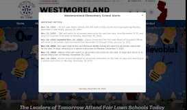 
							         Westmoreland Elementary School: Home								  
							    