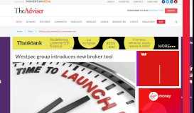 
							         Westpac group introduces new broker tool - The Adviser								  
							    
