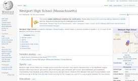
							         Westport High School (Massachusetts) - Wikipedia								  
							    