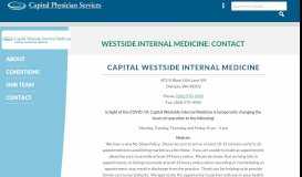 
							         Westside Internal Medicine: Contact - Capital Physician Services								  
							    