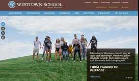
							         Westtown School: Private co-ed Quaker Day & Boarding School								  
							    