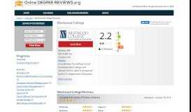 
							         Westwood College Reviews - Online Degree Reviews								  
							    