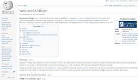 
							         Westwood College - Wikipedia								  
							    