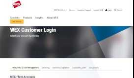 
							         WEX Customer Login | WEX Inc.								  
							    