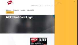
							         WEX Fleet Card Log In | WEX Customer Login | WEX Inc.								  
							    
