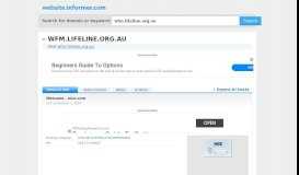 
							         wfm.lifeline.org.au at WI. Welcome - nice.com - Website Informer								  
							    