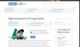 
							         WgContemporary ITTS Login Guide | Today's Assistant								  
							    