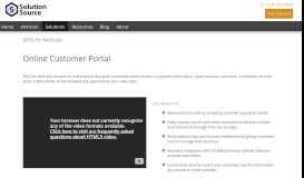 
							         WGS: Online Customer Portal - Solution Source								  
							    