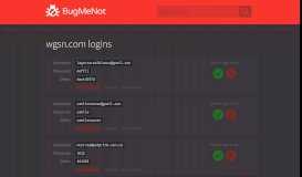 
							         wgsn.com passwords - BugMeNot								  
							    