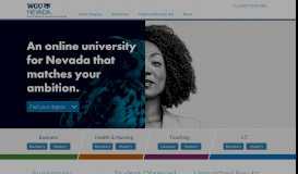 
							         WGU Nevada Online University with Degrees and Programs								  
							    