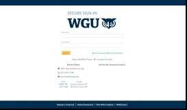 
							         WGU Student Portal - Login								  
							    