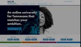 
							         WGU Tennessee Online University with Degrees and Programs								  
							    