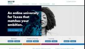
							         WGU Texas Online University with Degrees and Programs								  
							    