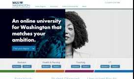 
							         WGU Washington University with Online Degrees and Programs								  
							    