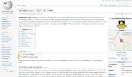 
							         Whakatane High School - Wikipedia								  
							    