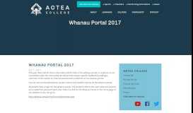 
							         Whanau Portal 2017 - Aotea College								  
							    