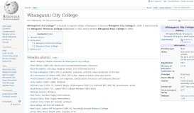 
							         Whanganui City College - Wikipedia								  
							    