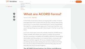 
							         What are ACORD forms? | Vertafore								  
							    