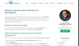 
							         What are all these site collections in SharePoint? - SharePoint Maven								  
							    