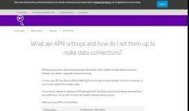 
							         What are APN settings and how do I set them up to make data ...								  
							    