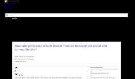 
							         What are some easy to built Drupal modules to design Job portal ...								  
							    