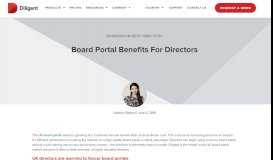
							         What Are the Benefits of Board Portal For Directors? | Diligent								  
							    