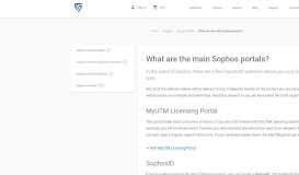 
							         What are the main Sophos portals? - Avanet								  
							    