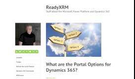 
							         What are the Portal Options for Dynamics 365? – ReadyXRM								  
							    