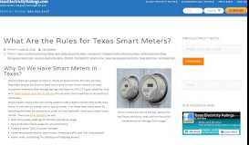 
							         What Are the Rules for Texas Smart Meters? - Texas Electricity Ratings								  
							    