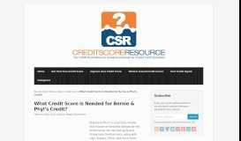 
							         What Credit Score is Needed for Bernie & Phyl's Credit ...								  
							    