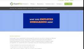 
							         What Does Employee Onboarding Mean? | ExactHire								  
							    