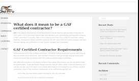 
							         What does it mean to be a GAF certified contractor? | Old Pro ...								  
							    
