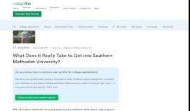 
							         What Does it Really Take to Get into Southern Methodist University?								  
							    