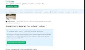 
							         What Does it Take to Get into UC Irvine? - CollegeVine blog								  
							    