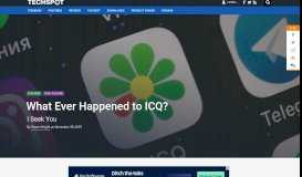 
							         What Ever Happened to ICQ? - TechSpot								  
							    