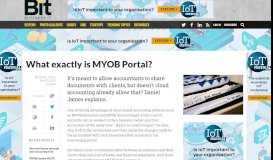 
							         What exactly is MYOB Portal? - Software - Business IT								  
							    