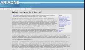 
							         What Features in a Portal? - Ariadne								  
							    