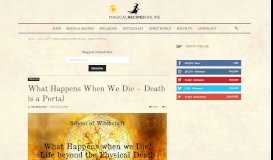 
							         What Happens When We Die - Death is a Portal - Magical Recipes ...								  
							    