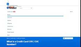 
							         What is a credit card CCV / CVC number? | finder.com.au								  
							    