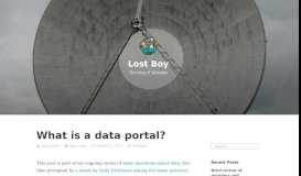 
							         What is a data portal? – Lost Boy								  
							    