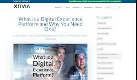 
							         What is a Digital Experience Platform and Why You Need One? - XTIVIA								  
							    