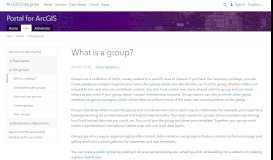 
							         What is a group?—Portal for ArcGIS | ArcGIS Enterprise								  
							    