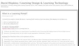 
							         What is a Learning Portal? – Technology Enhanced Learning Blog								  
							    
