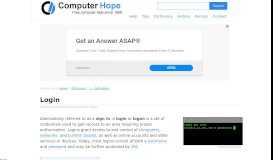 
							         What is a Login? - Computer Hope								  
							    