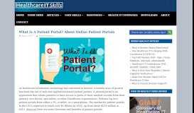 
							         What Is A Patient Portal? About Online Patient Portals								  
							    