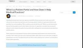 
							         What is a Patient Portal and How Does it Help Medical Practices?								  
							    