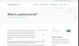 
							         What is a patient portal? - Navigating Cancer								  
							    