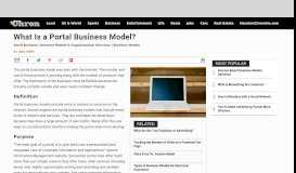 
							         What Is a Portal Business Model? | Chron.com								  
							    