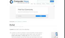 
							         What is a Portal? - Computer Hope								  
							    